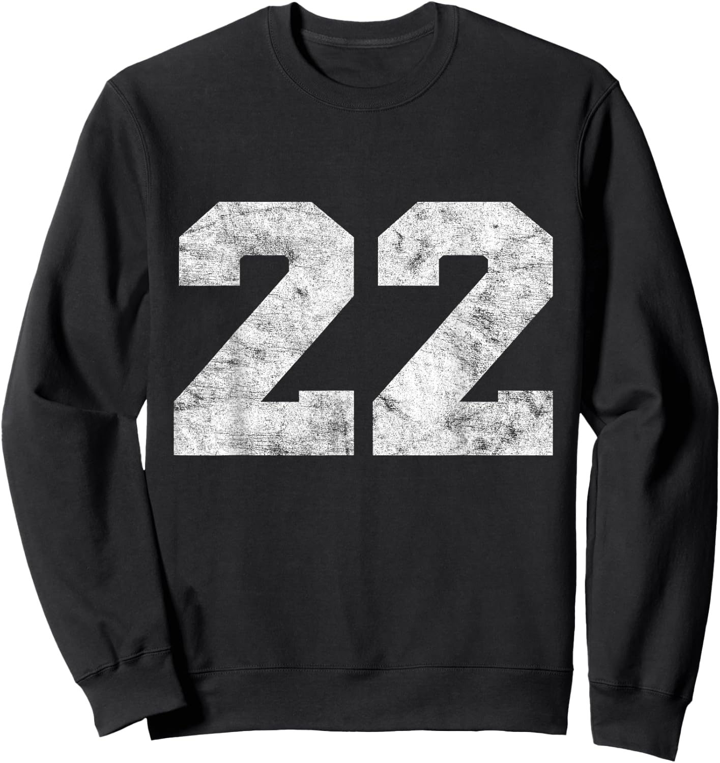 Vintage Lucky Number 22 Birthday Sports Player Team Athlete Sweatshirt - Sweatshirt | Black