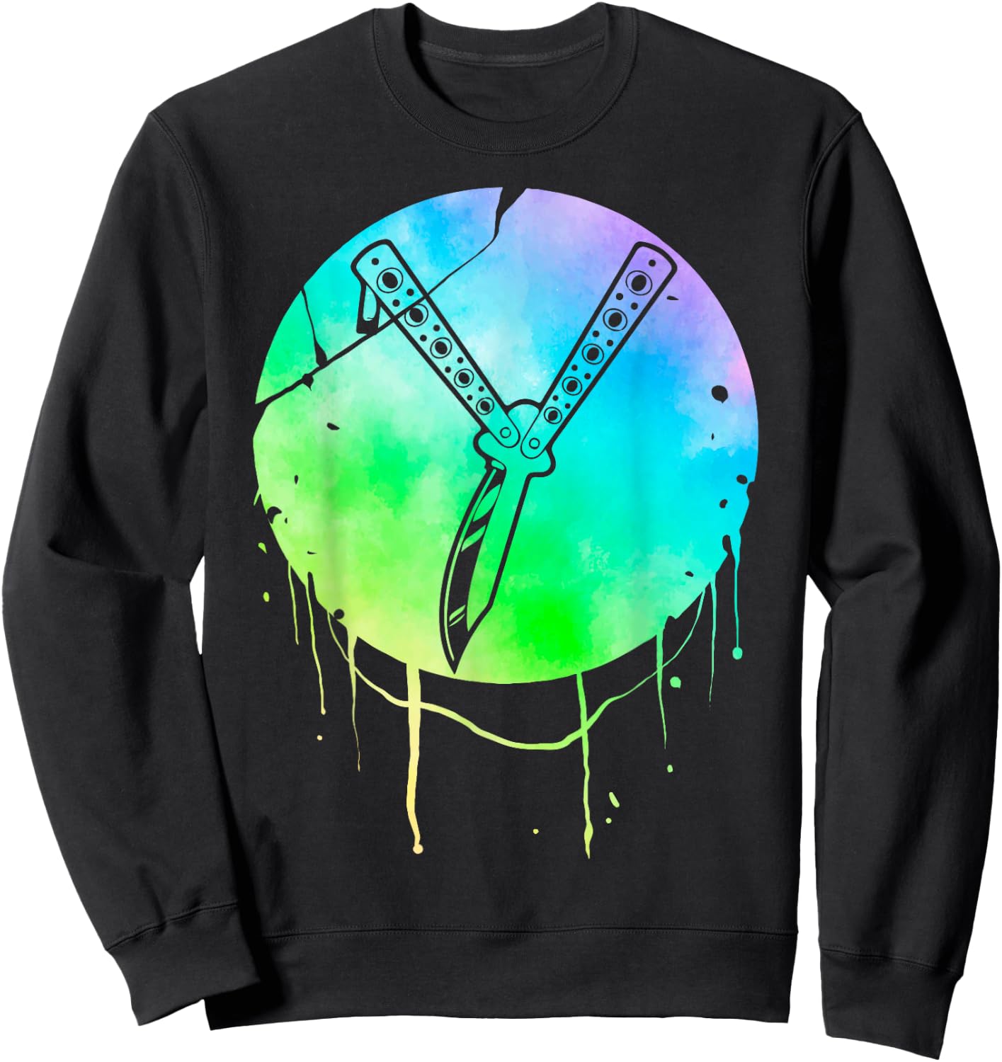 Butterfly Knife Balisong Quote Sweatshirt - Sweatshirt | Black