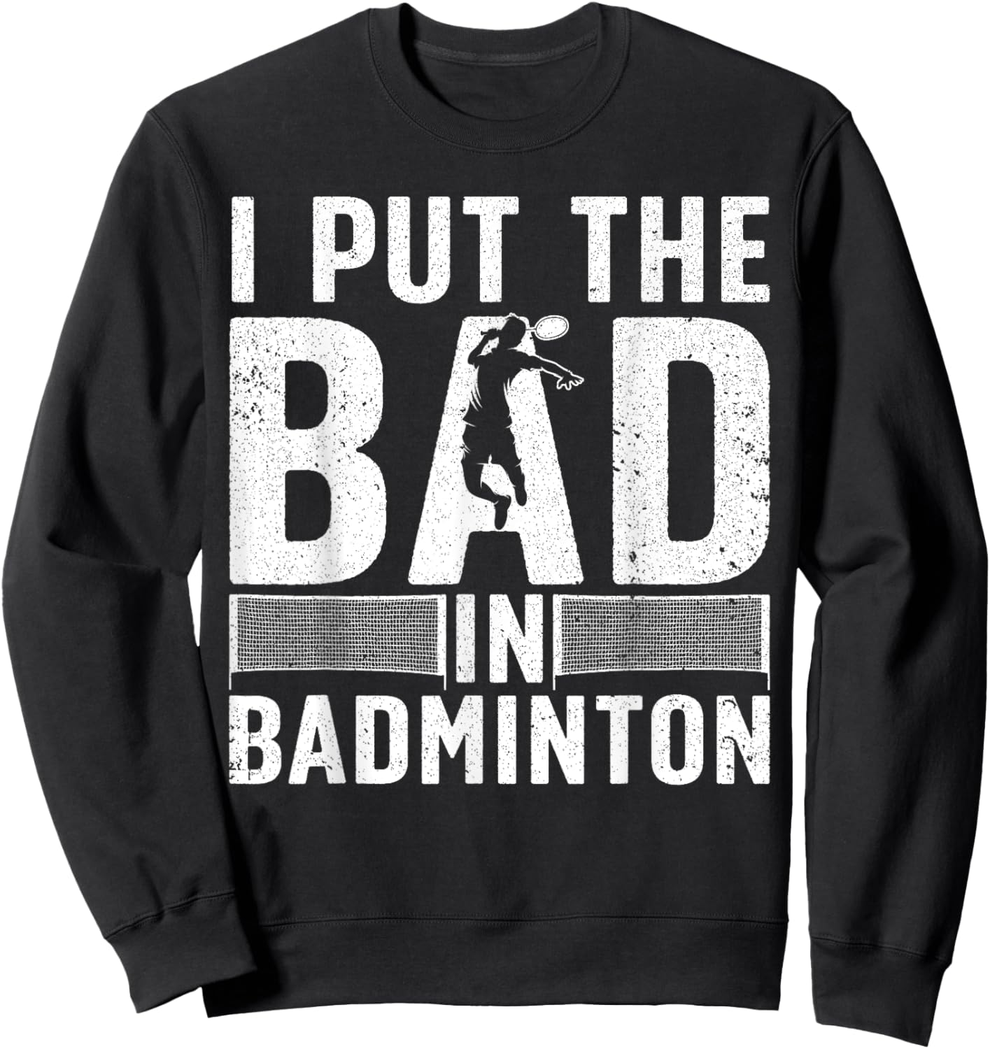 Funny Badminton Art Women Shuttlecock Sport Player Sweatshirt - Sweatshirt | Black