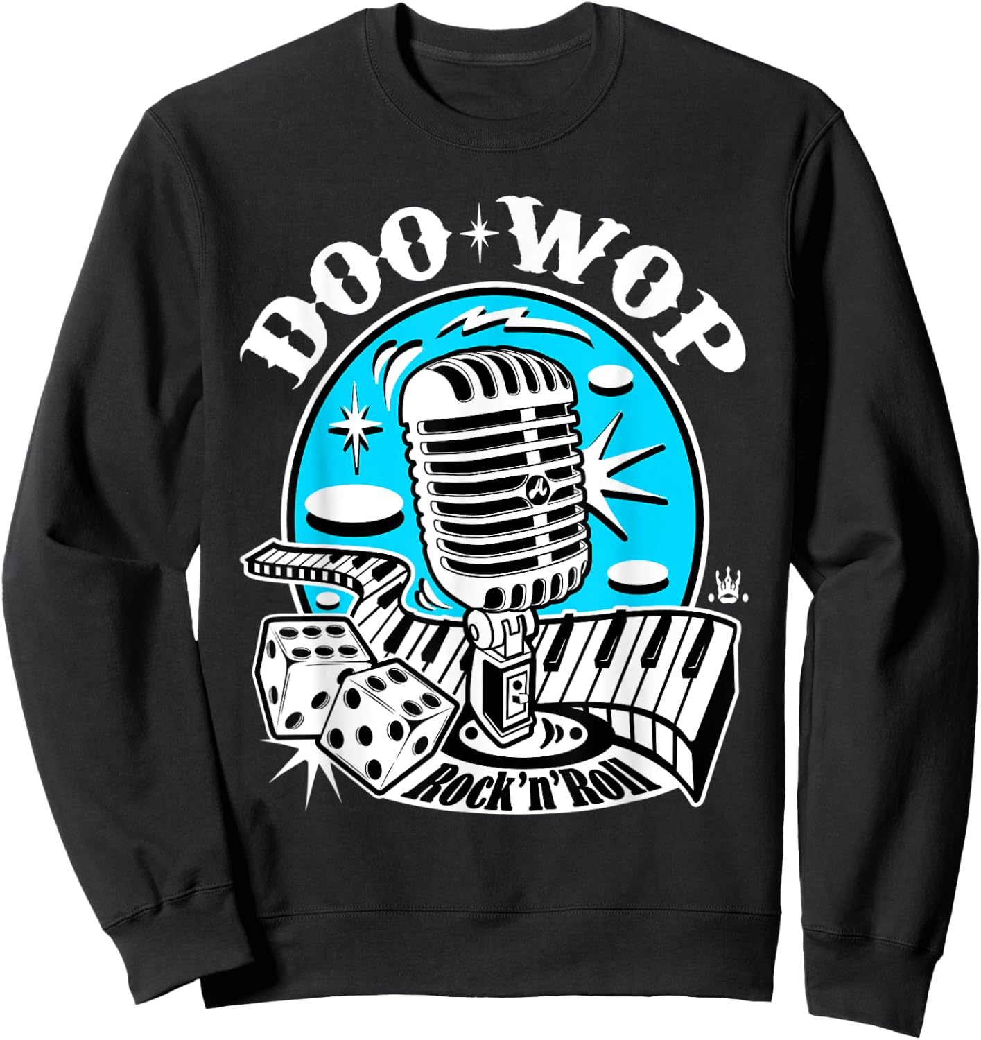 50s Sock Hop Costume Retro 1950s Rockabilly Party Doo Wop Sweatshirt - Sweatshirt | Black