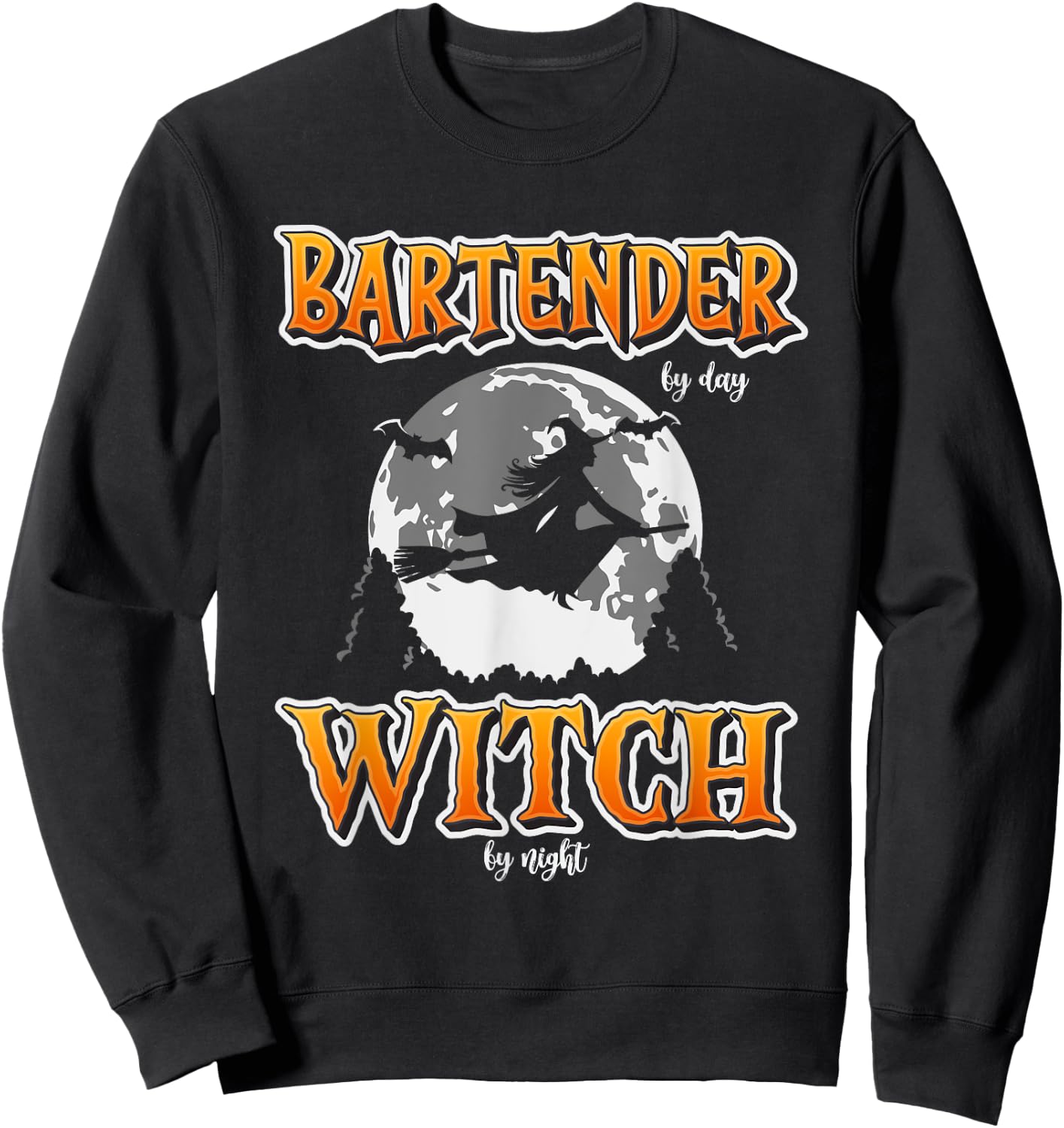 Halloween Bartender Witch | Funny Cute Bartending Women Girl Sweatshirt - Sweatshirt | Black