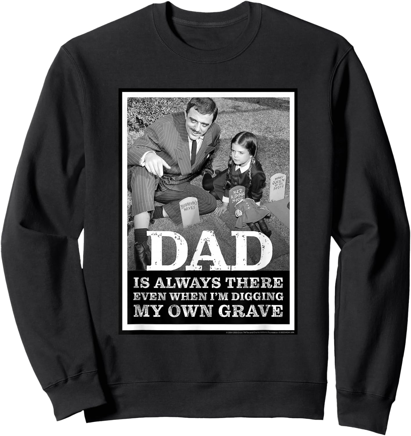 The Addams Family TV Series – Father's Day Gomez & Wednesday Sweatshirt - Sweatshirt | Black