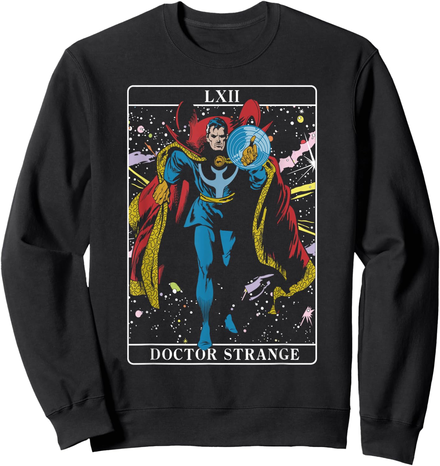 Marvel Halloween Doctor Strange Tarot Card Classic Comic Sweatshirt - Sweatshirt | Black