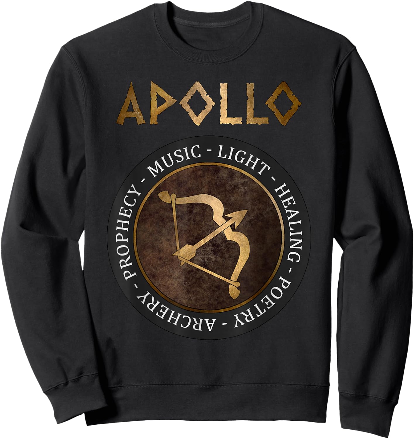 Apollo Ancient Greek God Bow of Apollo Sweatshirt - Sweatshirt | Black