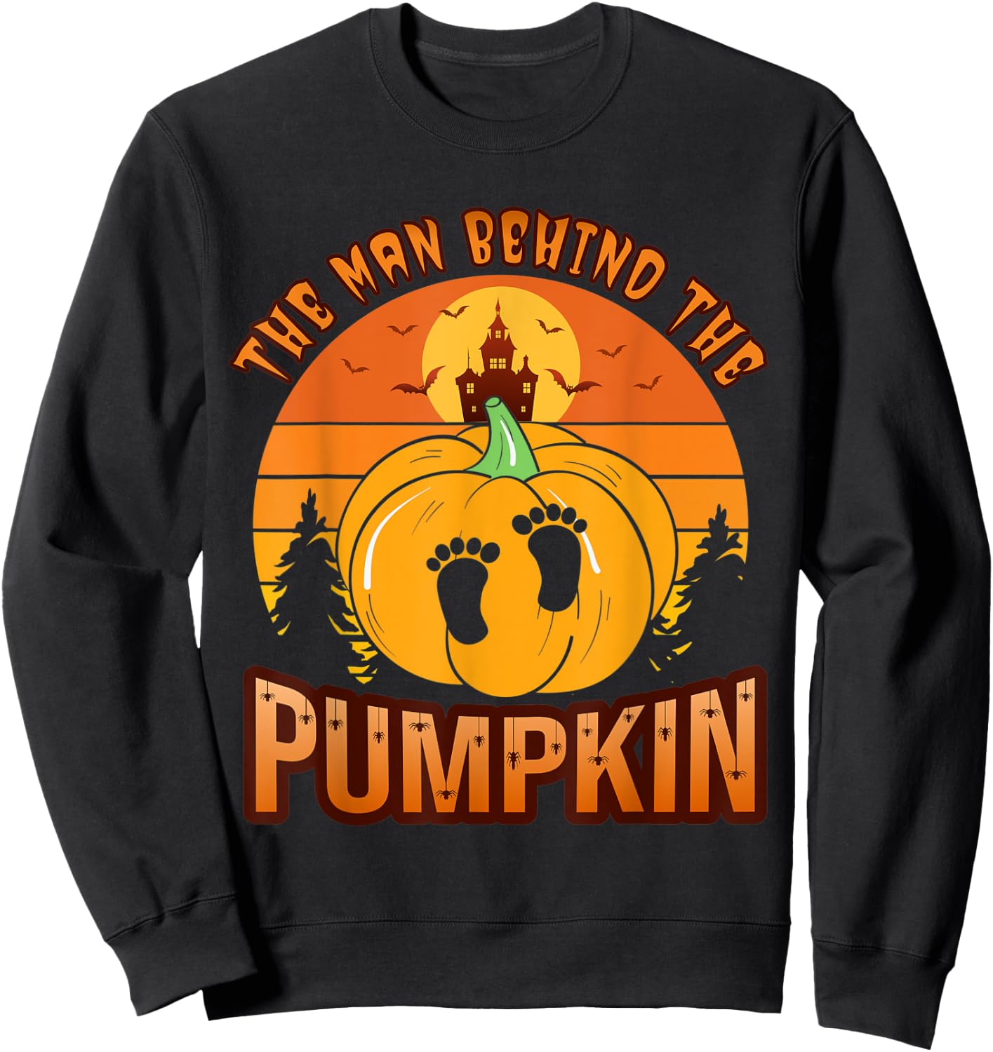 Halloween Pregnancy Expecting Pumpkin Costume Sweatshirt - Sweatshirt | Black