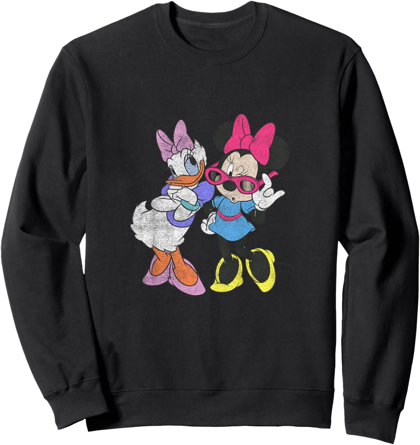 Kids Disney Mickey and Friends Minnie & Daisy Just Girls Youth Sweatshirt - Sweatshirt | Black