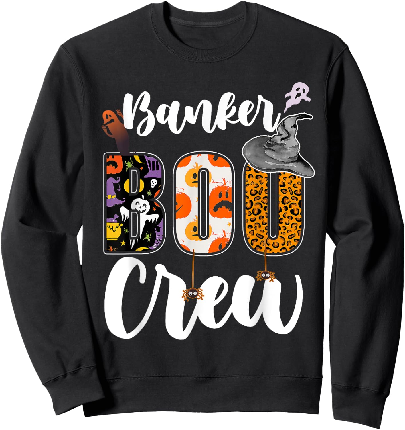 Banker Boo Crew Halloween Matching Banking Sweatshirt - Sweatshirt | Black
