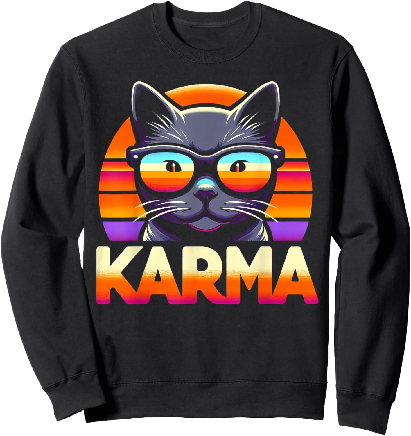Karma Cat Sweatshirt - Sweatshirt | Black