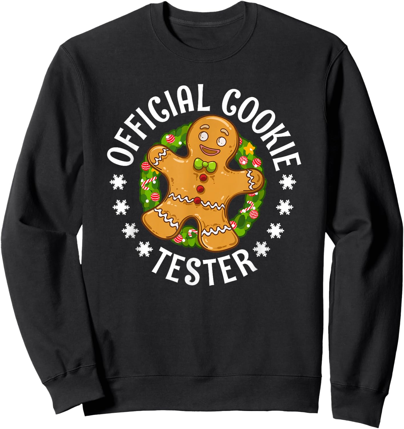 Christmas Official Cookie Tester Men Women Kids Youth Sweatshirt - Sweatshirt | Black
