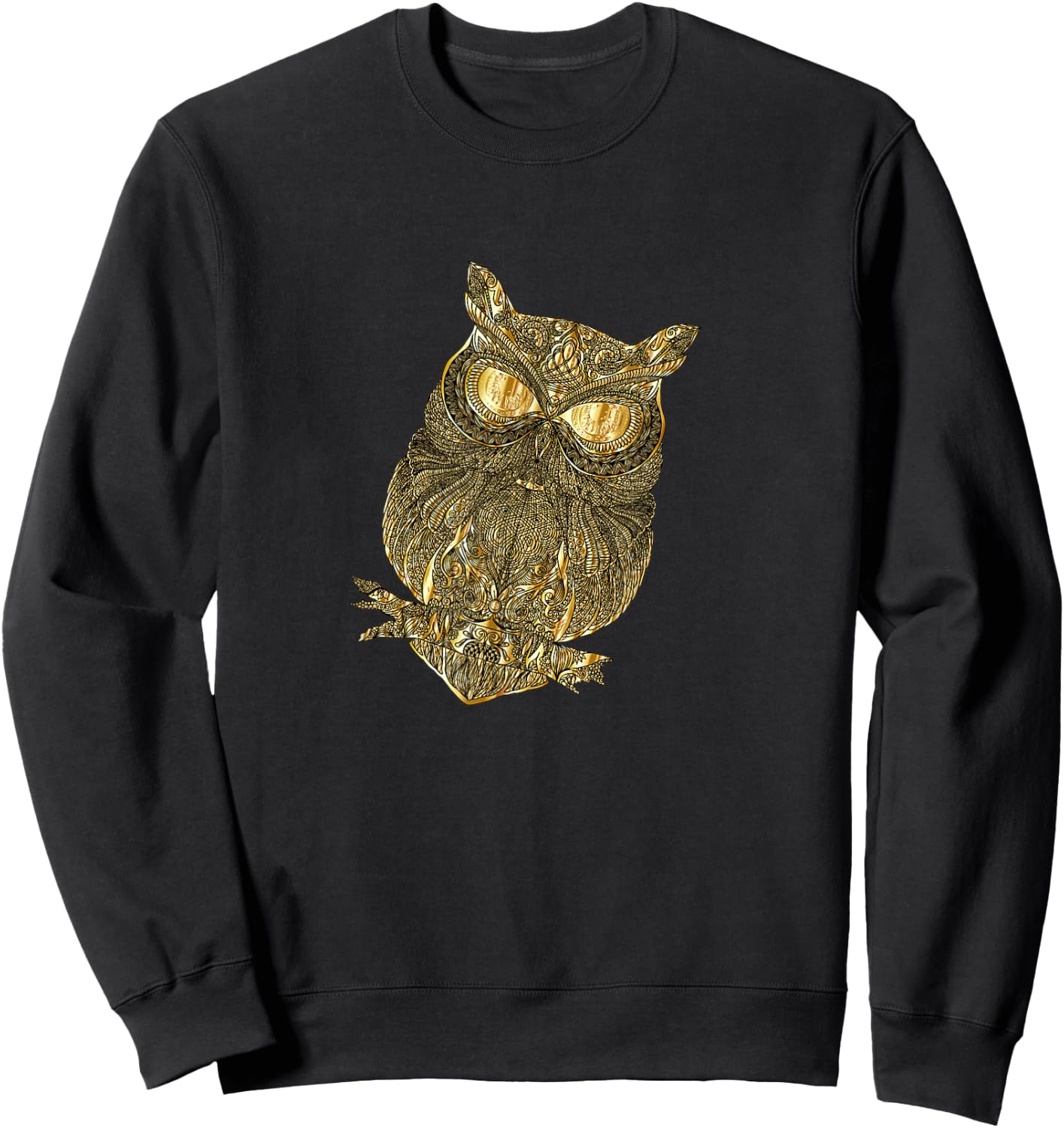 Golden owl Sweatshirt - Sweatshirt | Black