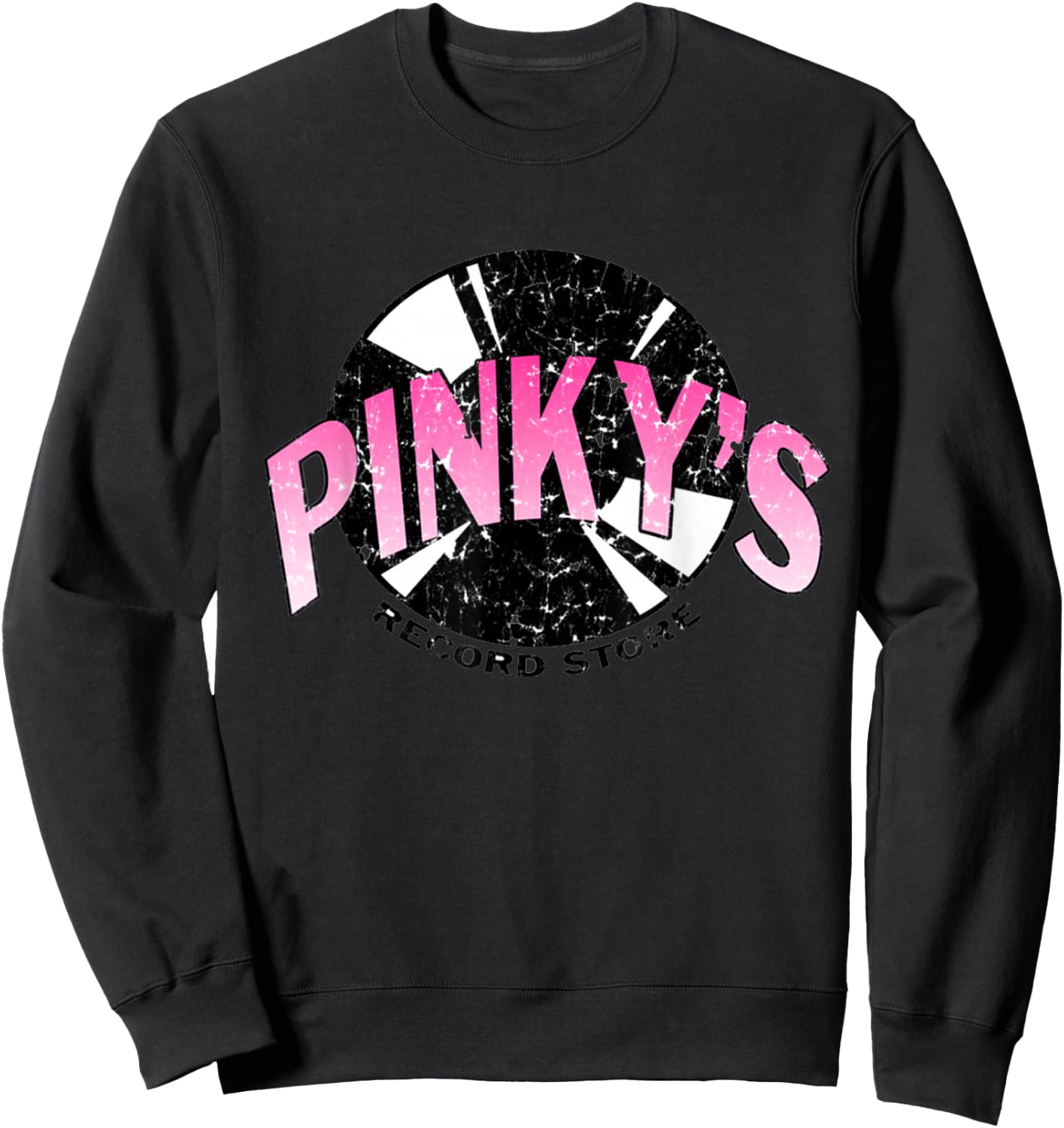 Pinky's Record Store Vinyl Opened Every Friday Sweatshirt - Sweatshirt | Black