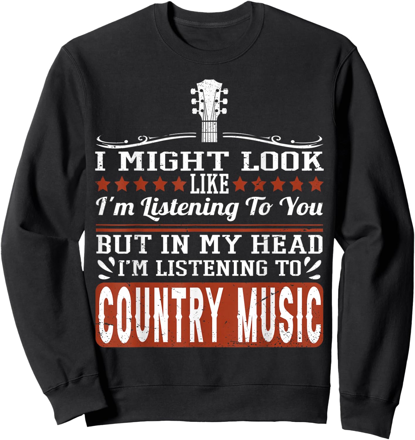 Funny Country Music Lover Western Country Music Small Sweatshirt - Sweatshirt | Black