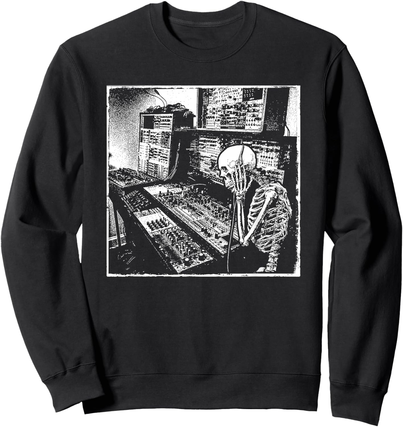 Electronic Music Synthesizer Techno Music DJ Producer Sweatshirt - Sweatshirt | Black
