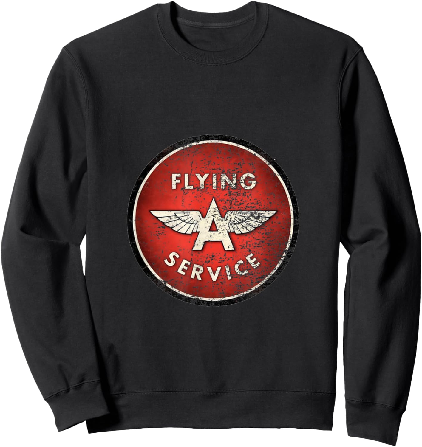 Vintage Flying A Gas Station Sweatshirt - Sweatshirt | Black