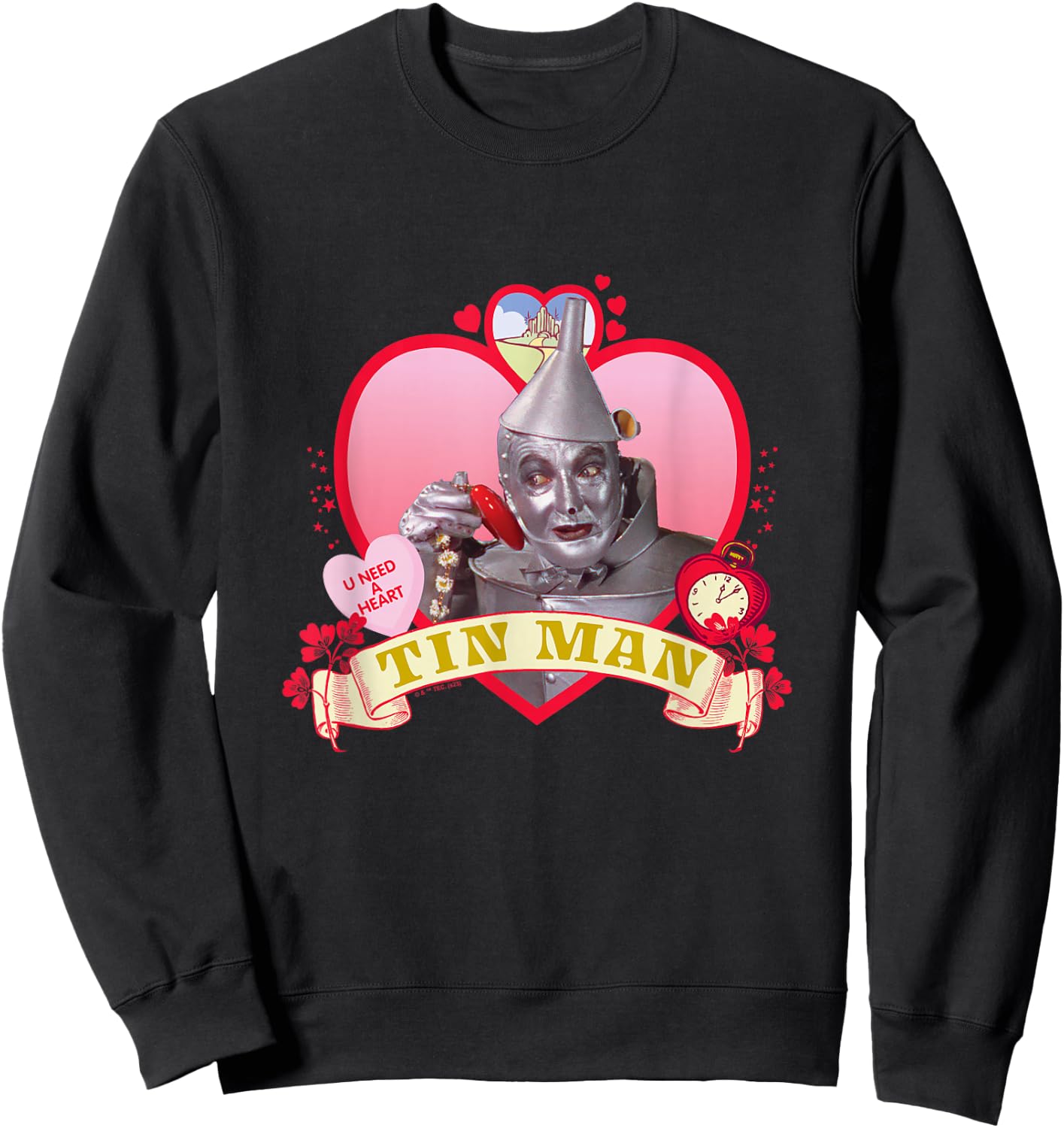 The Wizard of Oz - Heart Tin Man Sweatshirt - Sweatshirt | Black