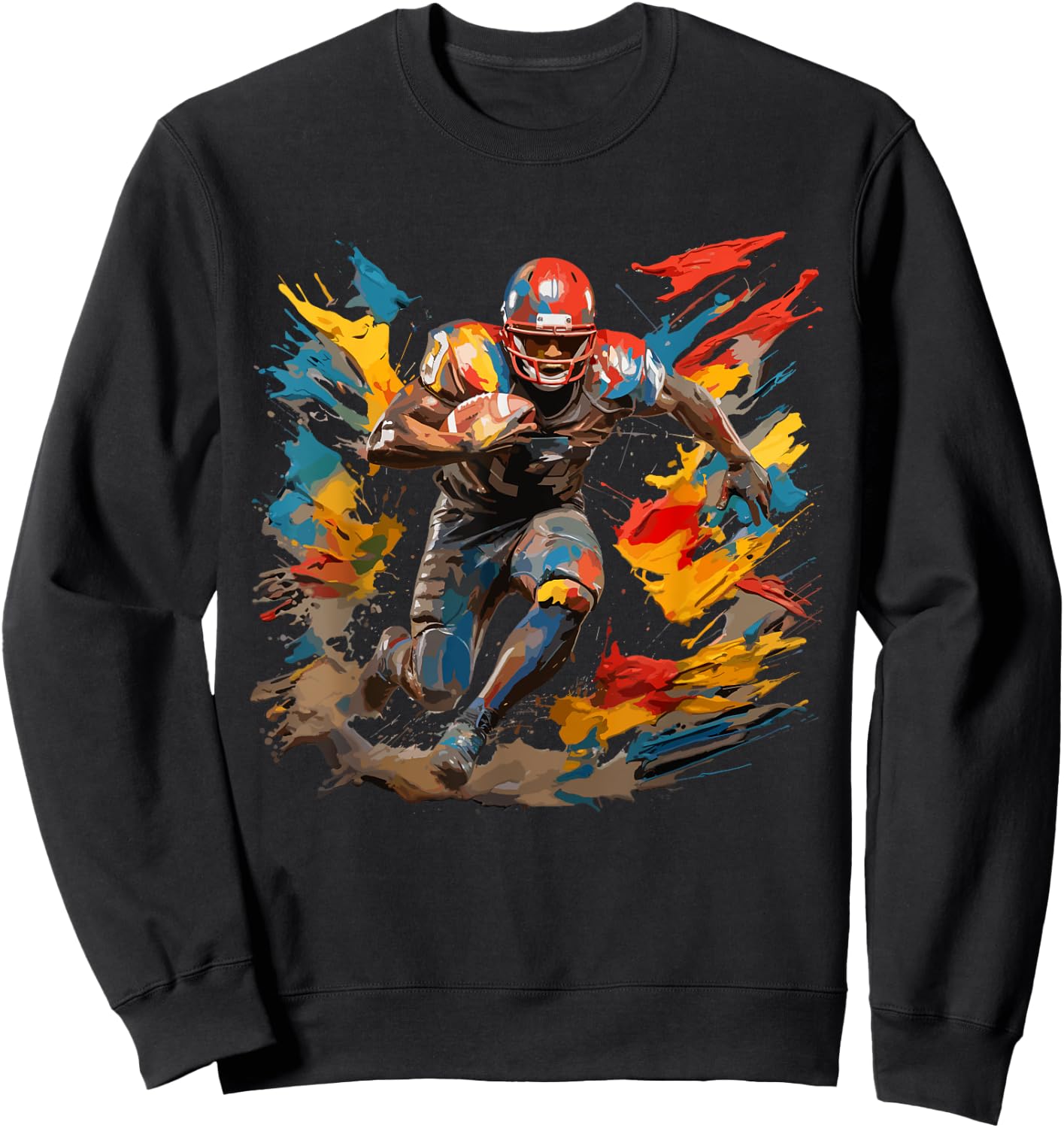 Football player paint Sweatshirt - Sweatshirt | Black