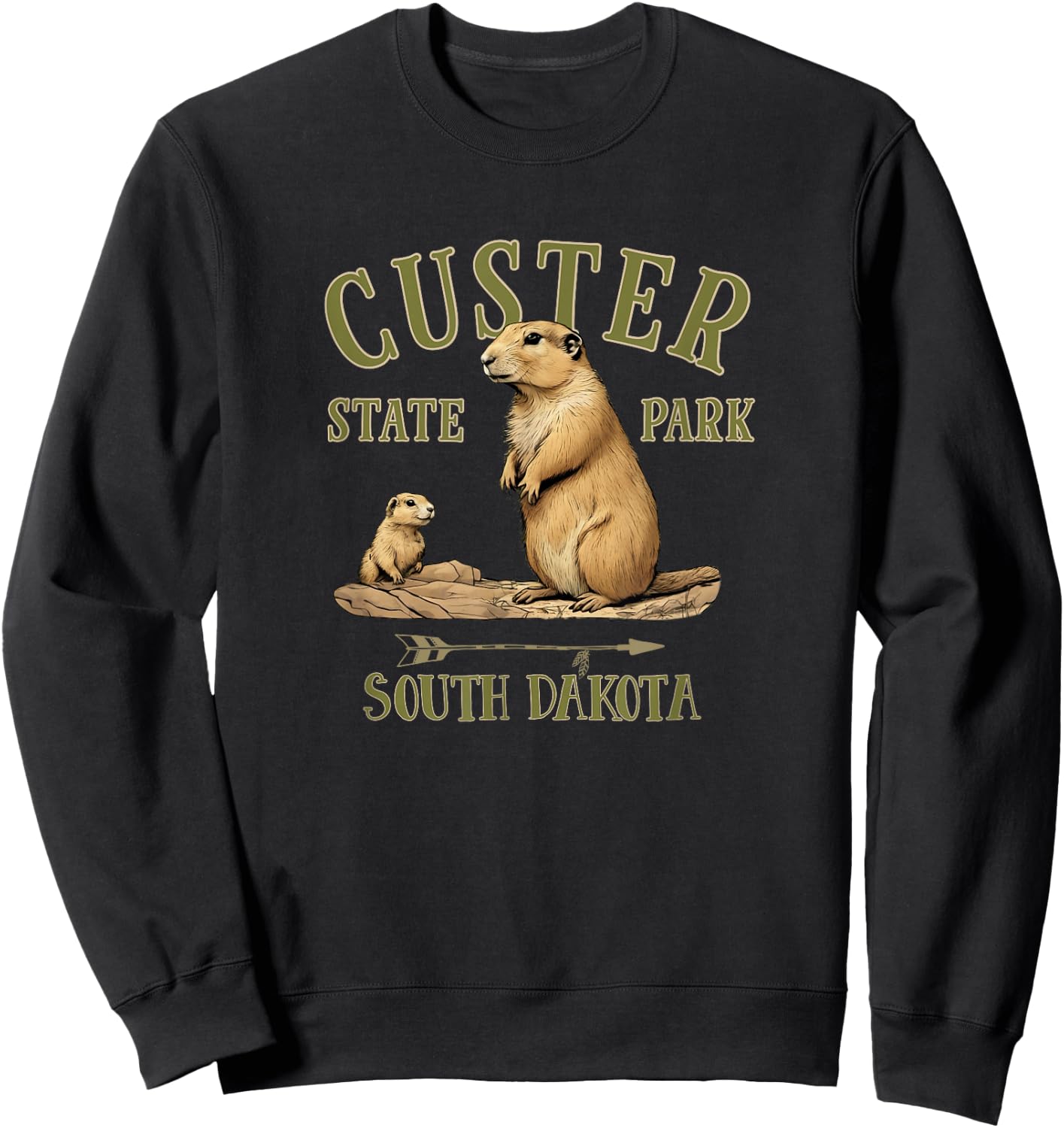 CUSTER STATE PARK SOUTH DAKOTA Prairie Dogs Sweatshirt - Sweatshirt | Black