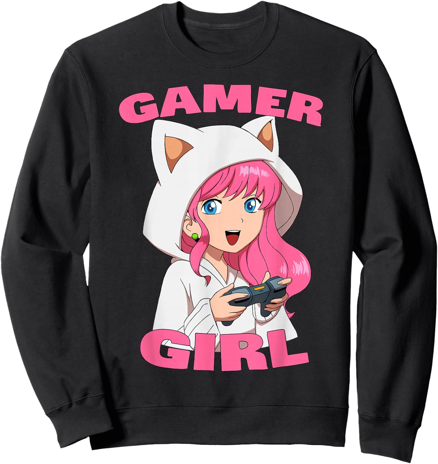 Gamer Girl Video Games Graphic Daughter Granddaughter Sweatshirt - Sweatshirt | Black