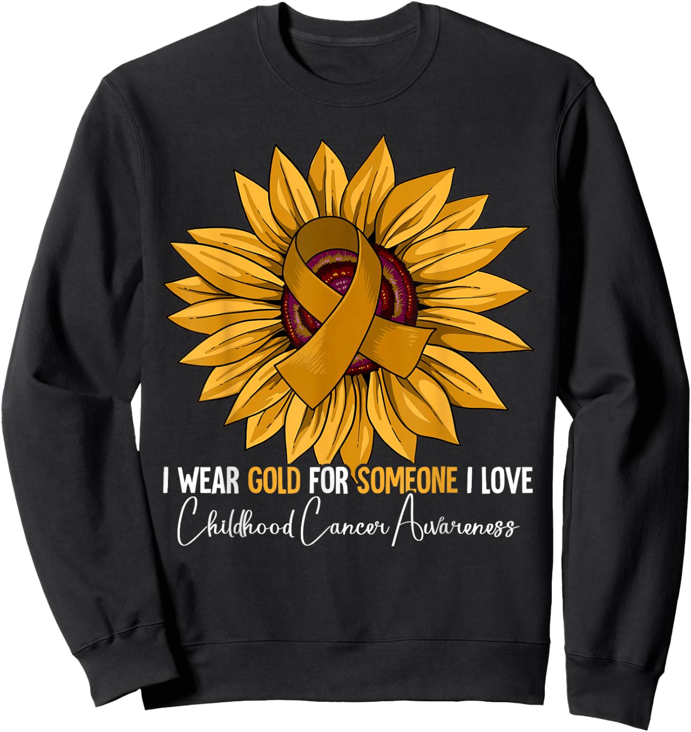 Childhood Cancer Awareness Sweatshirt - Sweatshirt | Black