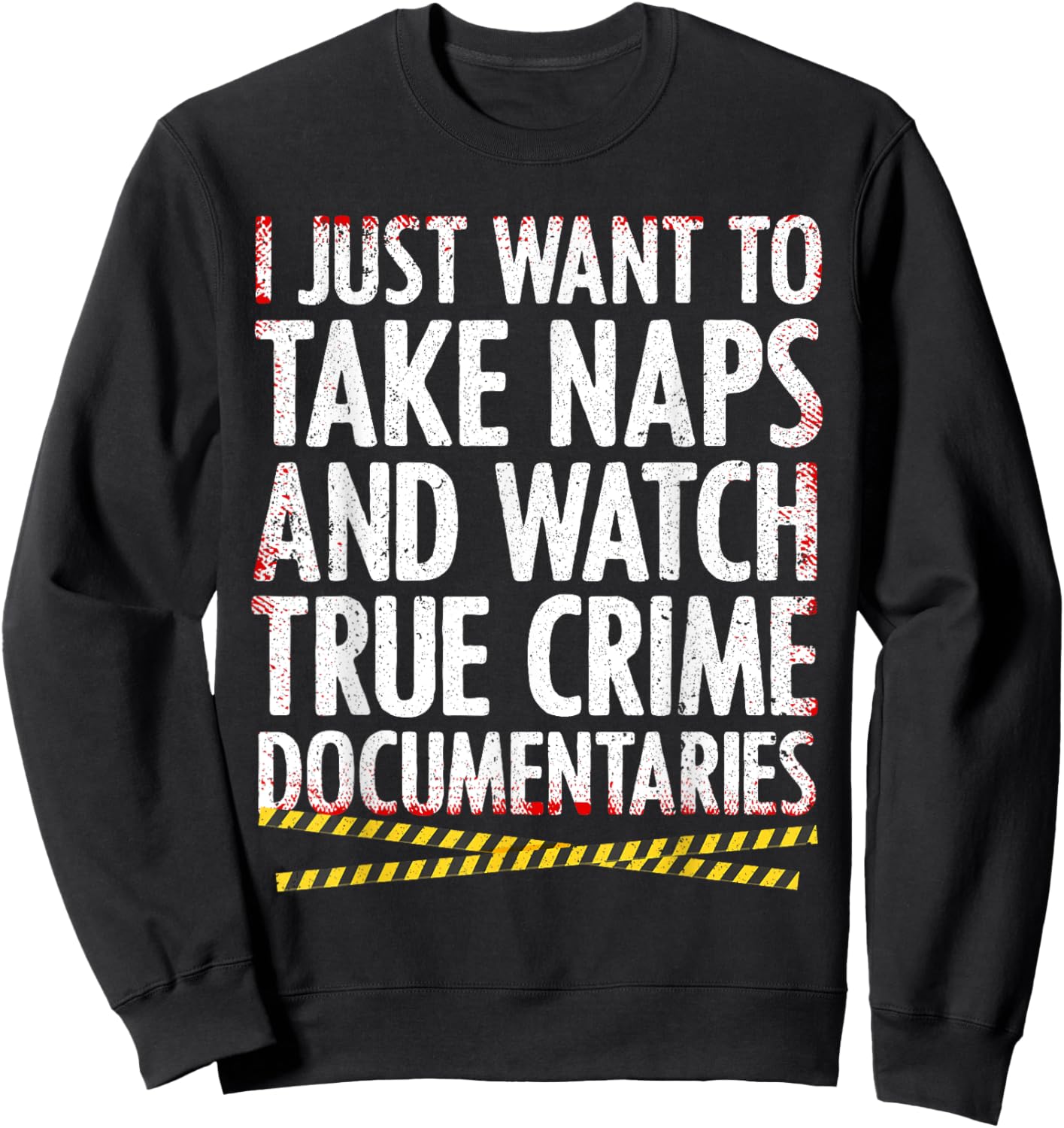 Cool True Crime Women Crime Lover Nap Documentaries Sweatshirt - Sweatshirt | Black