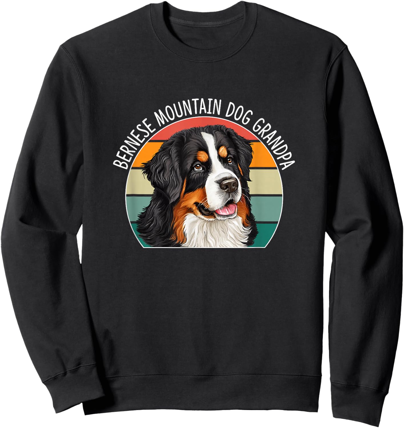 Bernese Mountain Dog Grandpa Sweatshirt - Sweatshirt | Black