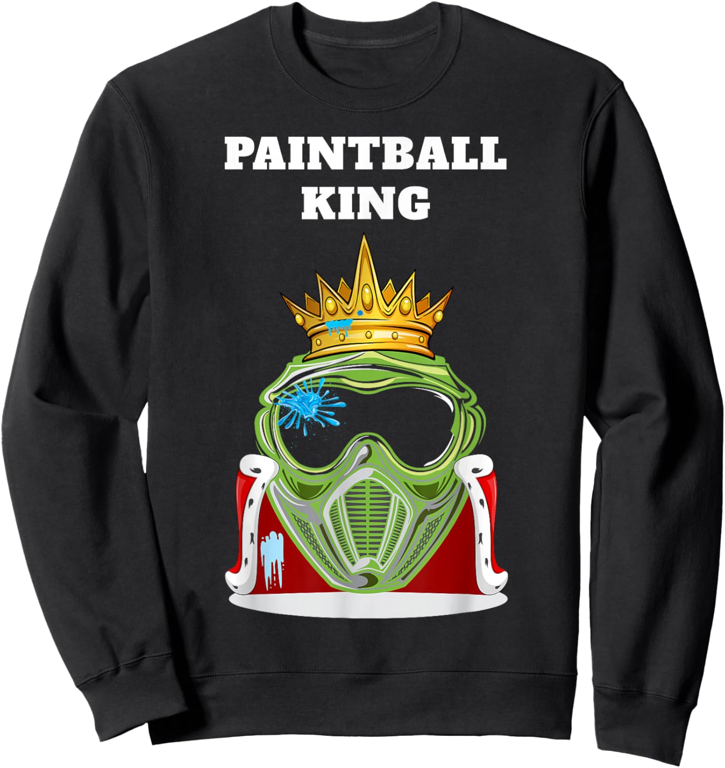 Paintball Shirts for Boys | Boys Paintball | Black, Small, Short Sleeve, Regular Fit, Cotton 60% Polyester 40%, Modern, King, Paintball Sweatshirt - Sweatshirt | Black