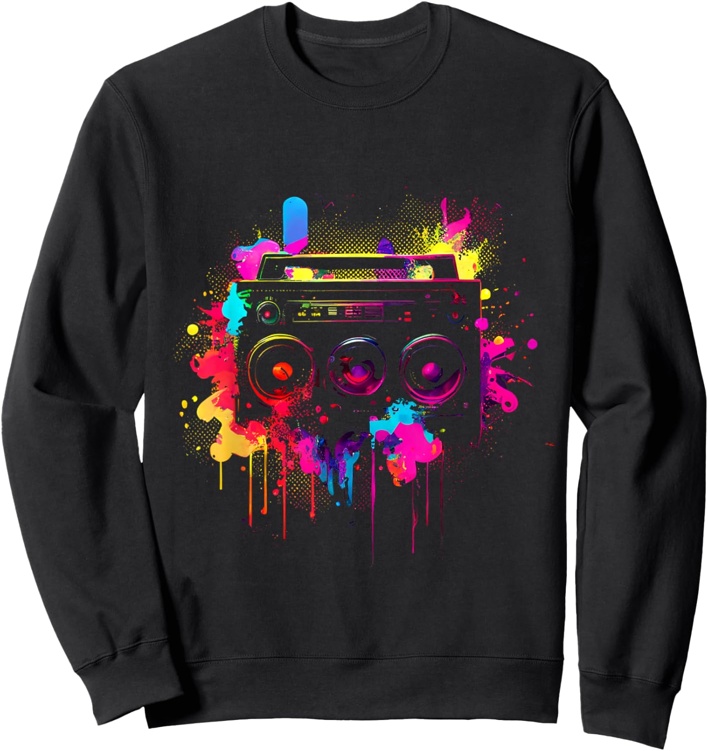 Cassette 90s Outfit Retro Vintage 80s Party Sweatshirt - Sweatshirt | Black