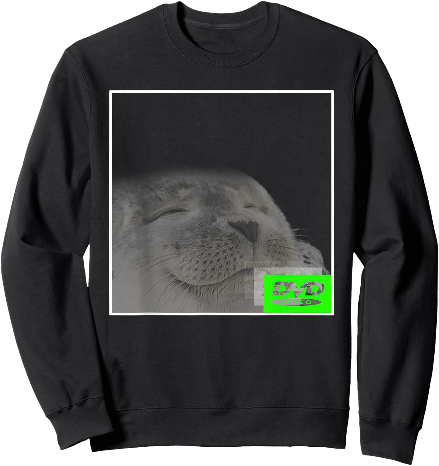 Bouncing DVD Hits Corner Idle Screen Meme Sweatshirt - Sweatshirt | Black