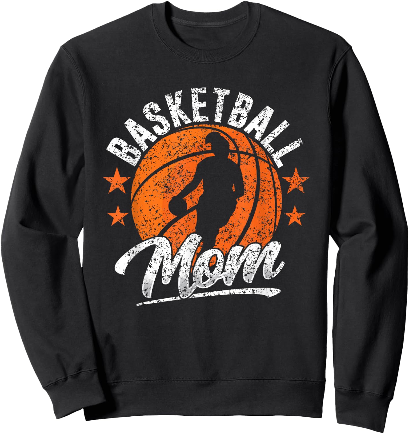 Basketball Mom Coach Match Player Team Mother Mommy Mama Sweatshirt - Sweatshirt | Black