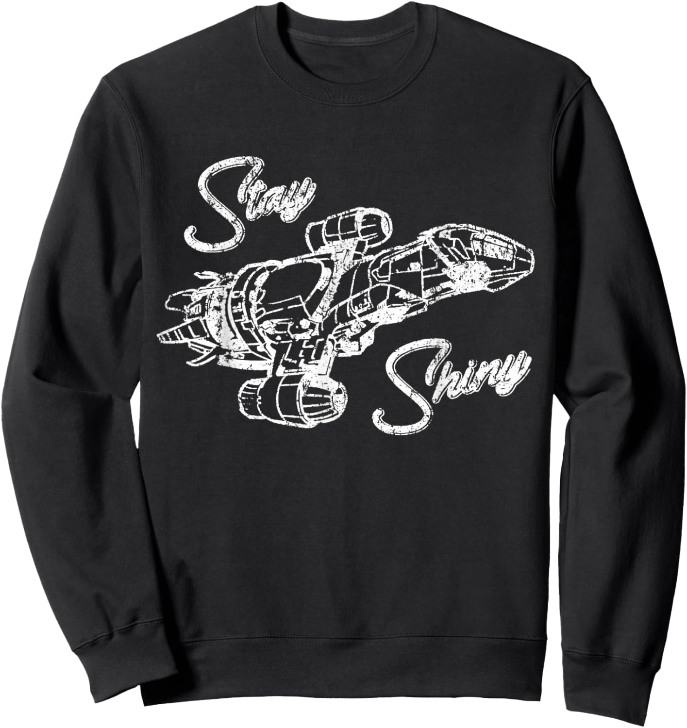 Shiny Since 2002 Vintage Firefly Serenity Black & White Sweatshirt - Sweatshirt | Black