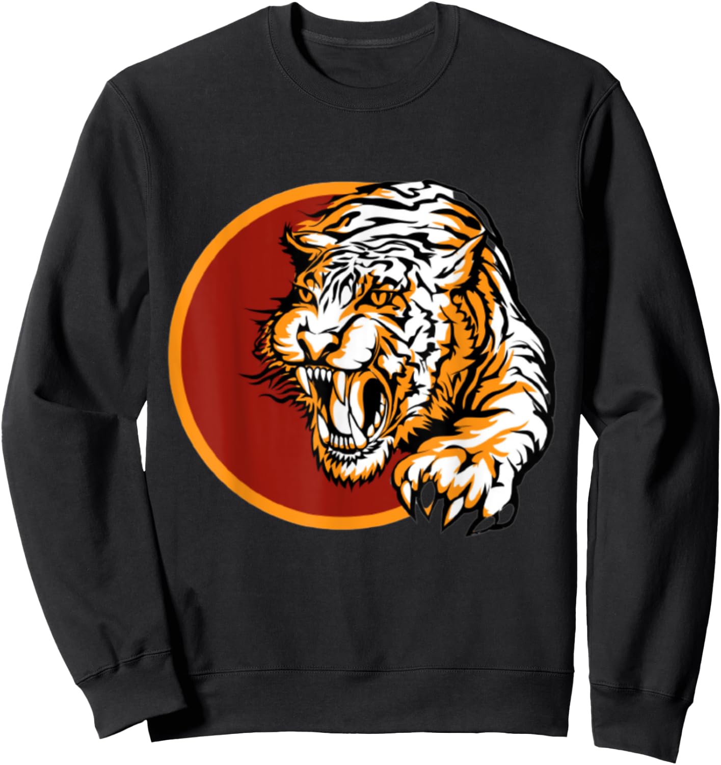 Angry Tiger Printed Premium Quality Sweatshirt - Sweatshirt | Black