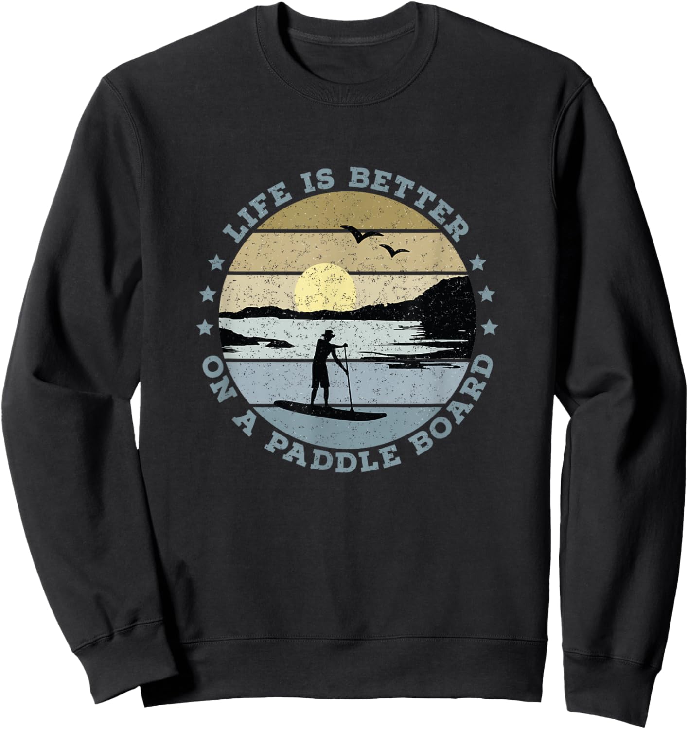SUP - Life is better on a paddle board (Men) Sweatshirt - Sweatshirt | Black