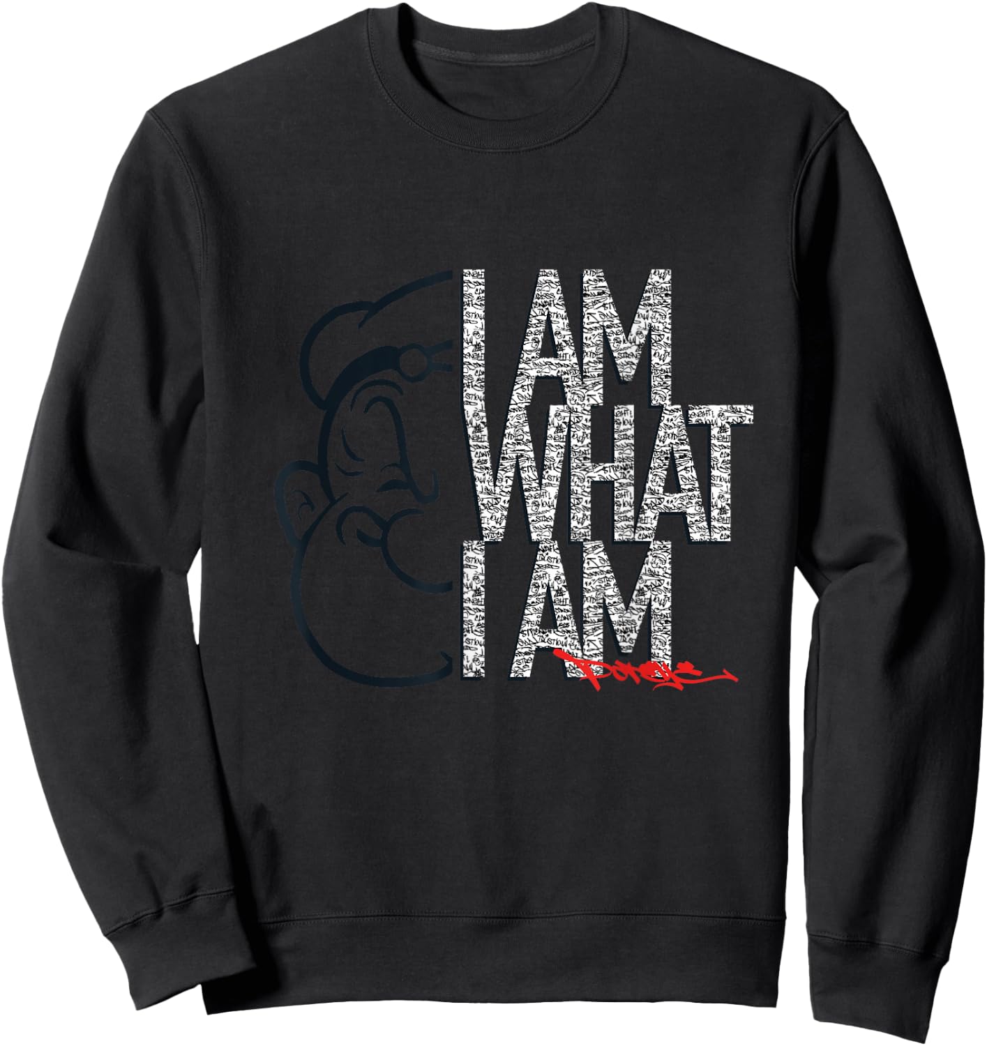 Popeye I AM What I AM Signature Phrase Sweatshirt - Sweatshirt | Black