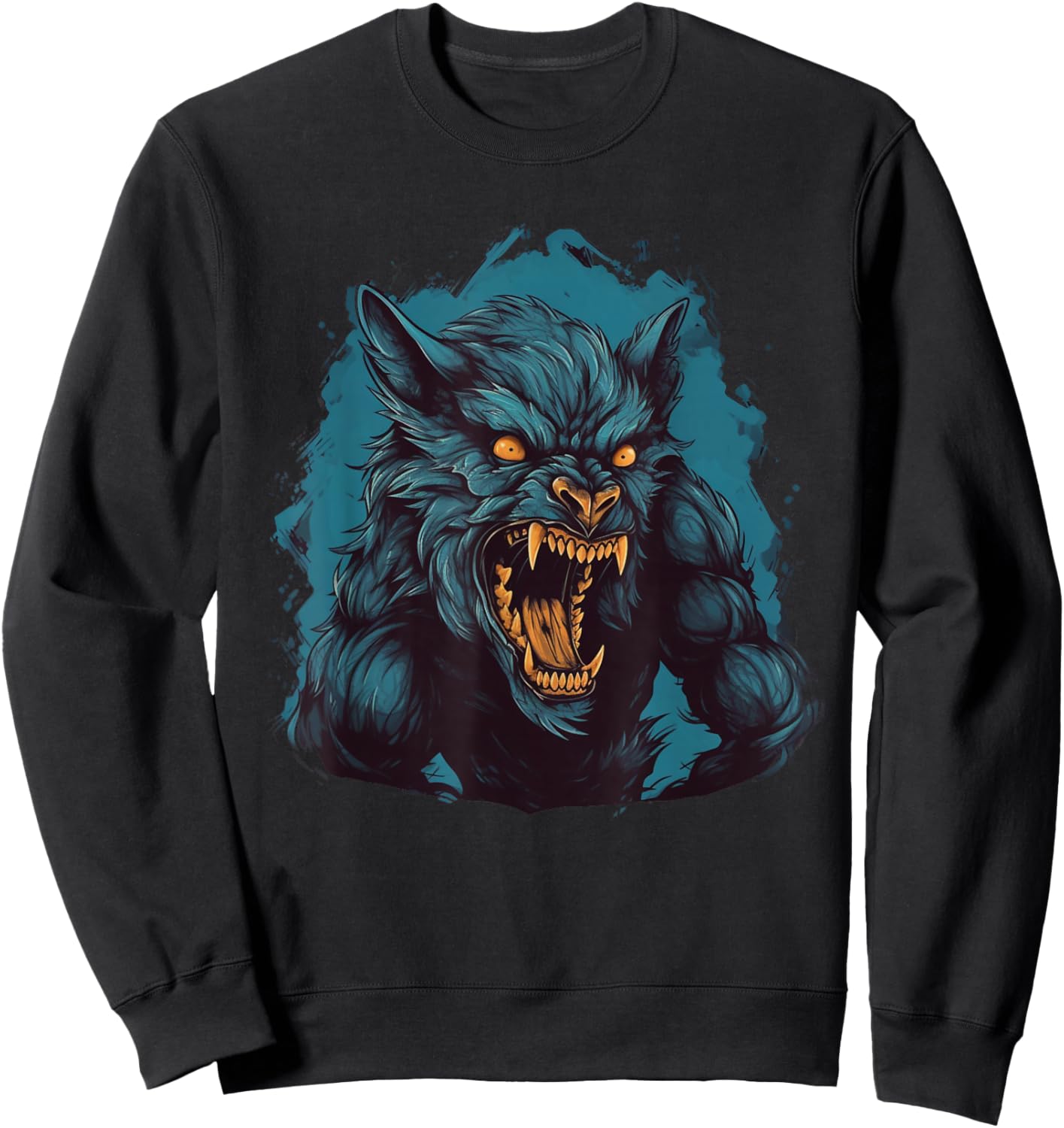 Fun Halloween party with this cool werewolf costume Sweatshirt - Sweatshirt | Black
