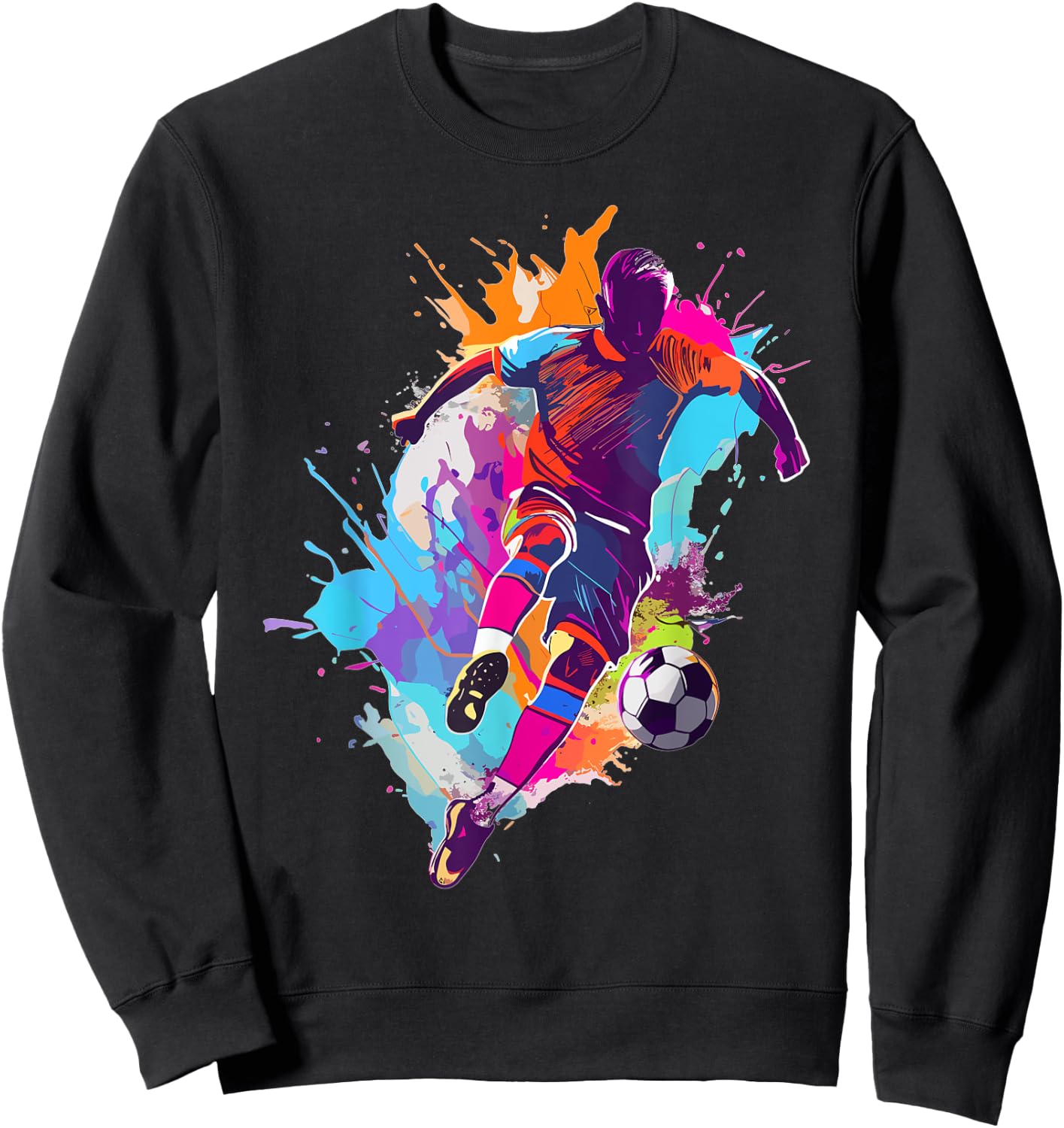 Soccer player Paint splash Sweatshirt - Sweatshirt | Black