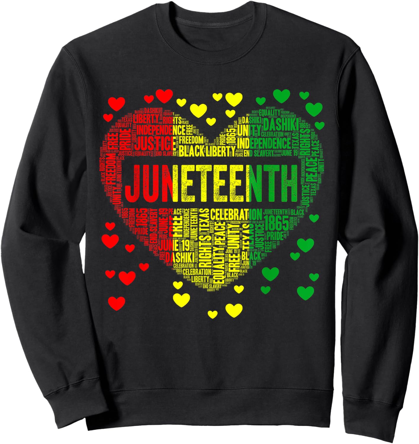 Black History Heart Juneteenth Melanin African American Sweatshirt - Sweatshirt | Black