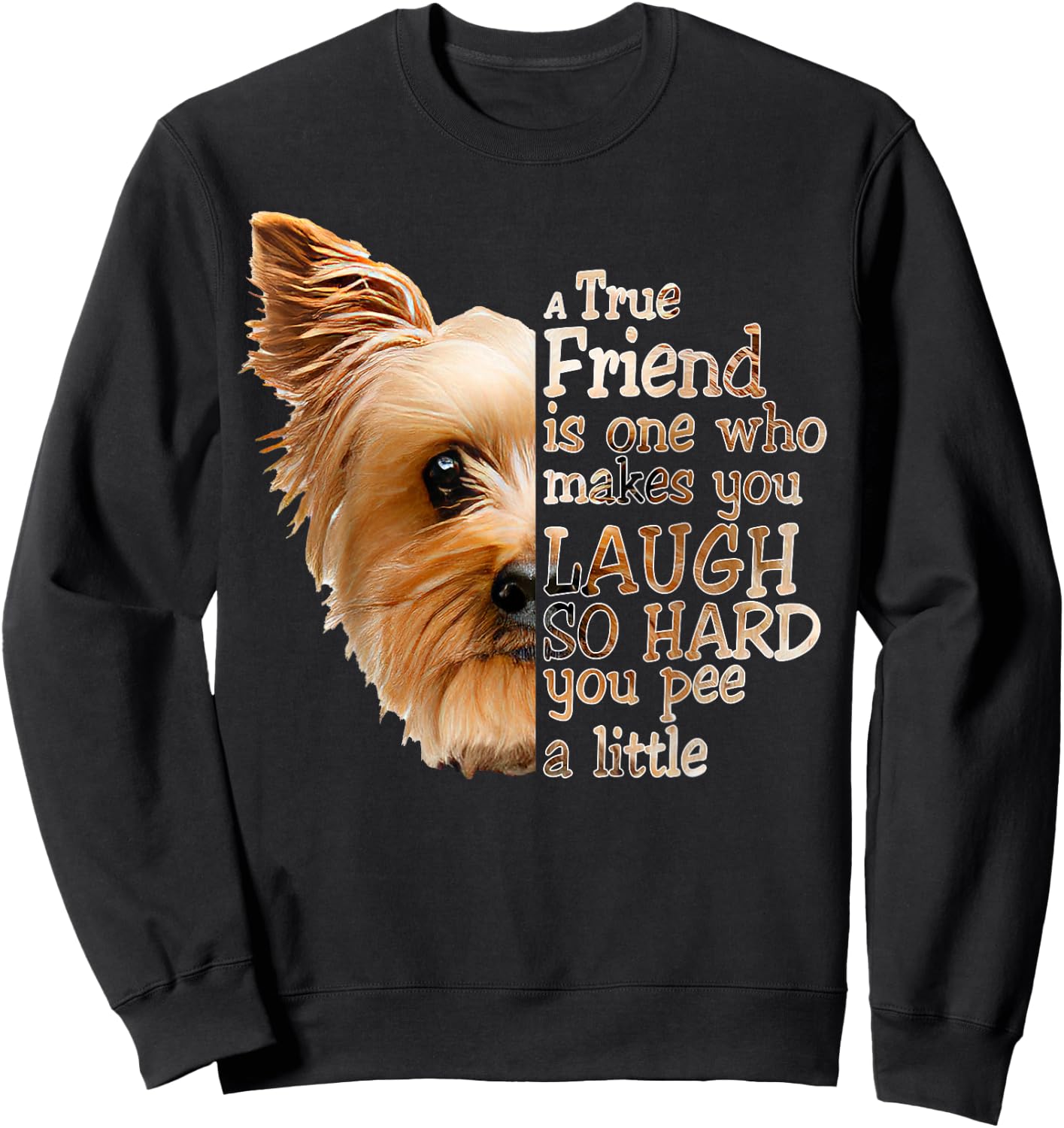 A True Friend silky terrier Gifts Dog Lover Sweatshirt - Sweatshirt | Black