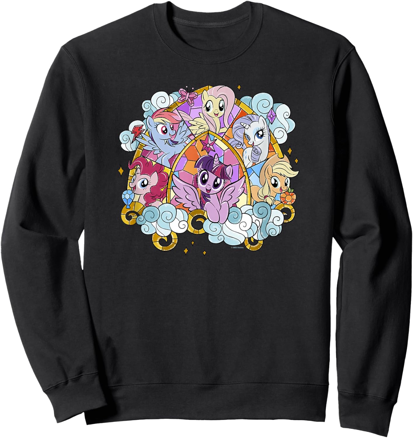 My Little Pony: Friendship is Magic Stained Glass Pony Group Sweatshirt - Sweatshirt | Black
