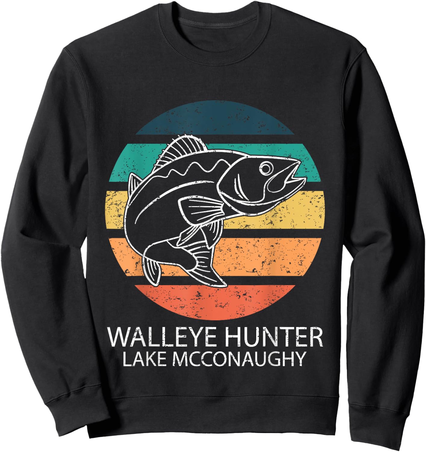 Walleye Hunter Lake Mcconaughy Sweatshirt - Sweatshirt | Black