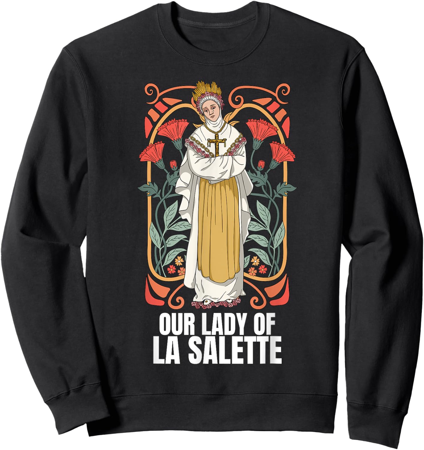 Our Lady Of La Salette Marian Catholic Sweatshirt - Sweatshirt | Black