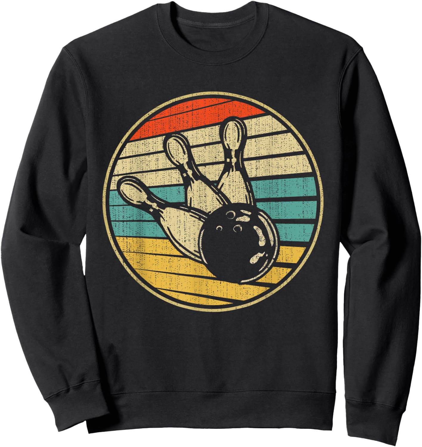 This Is How I Roll Vintage Retro Bowling 60s 70s Bowler Sweatshirt - Sweatshirt | Black