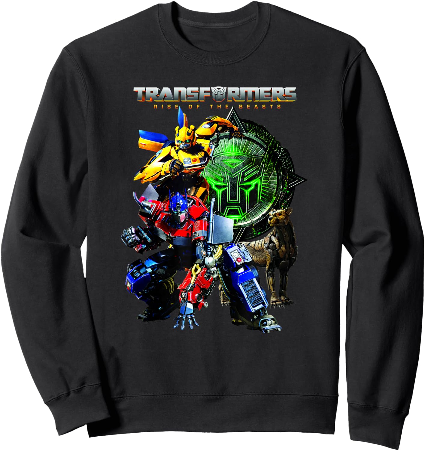 Transformers: Rise of the Beasts Heroes Vintage Group Shot Sweatshirt - Sweatshirt | Black