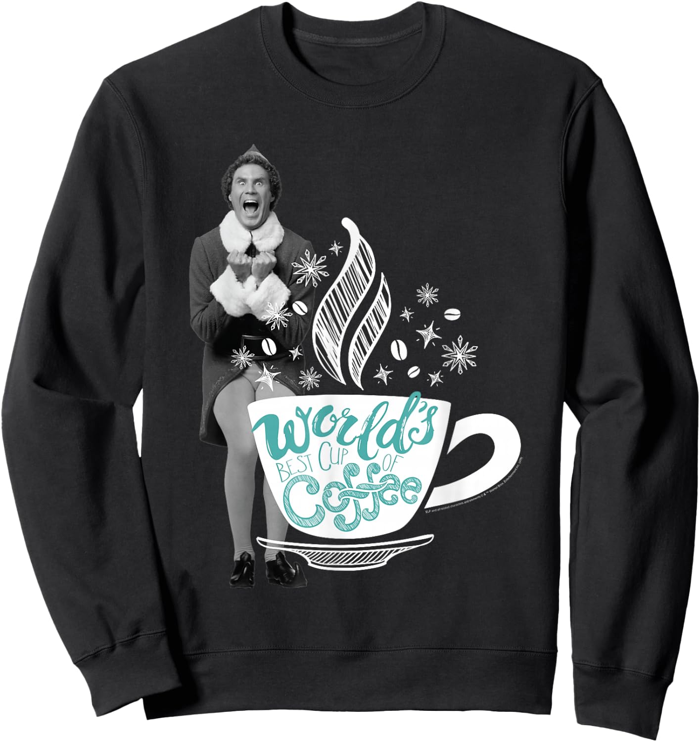 Elf Movie World's Best Cup of Coffee Sweatshirt - Sweatshirt | Black