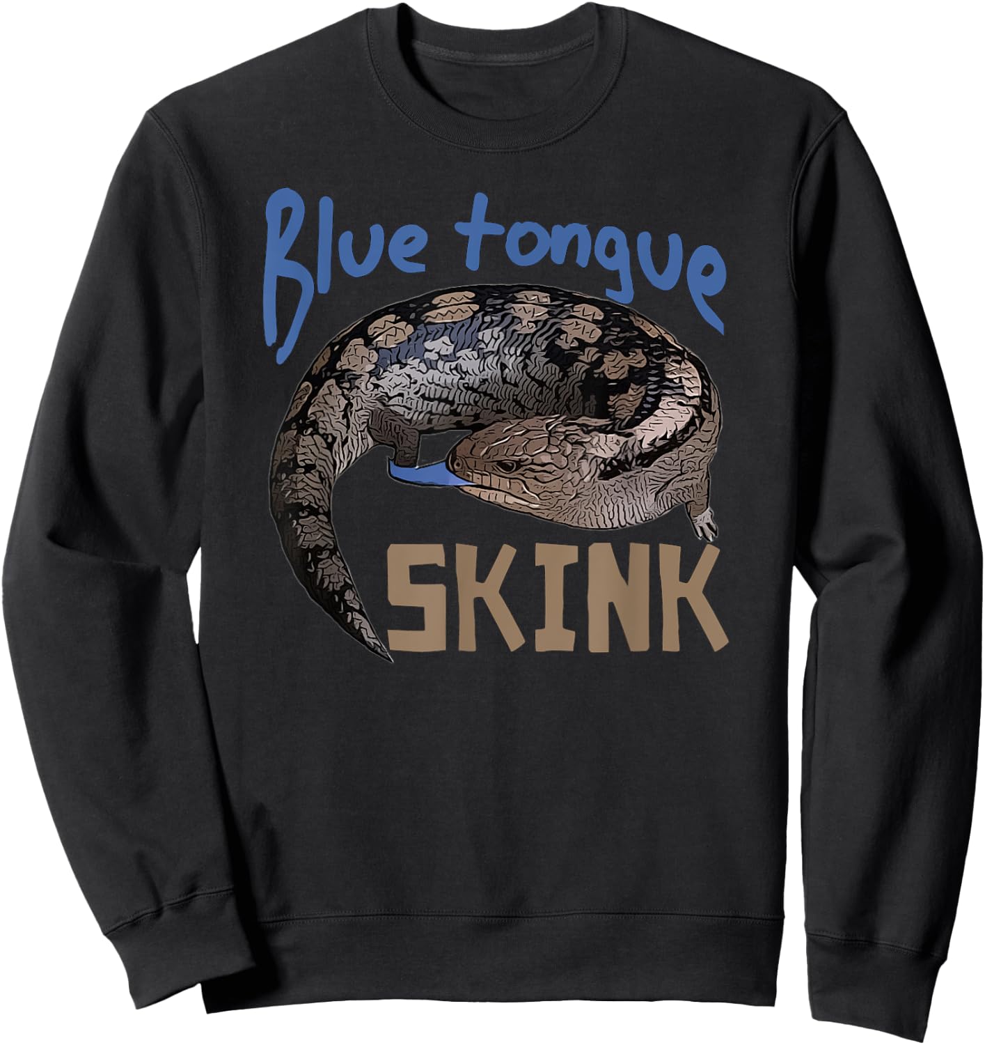 Blue Tongue Skink pet lizard design Sweatshirt - Sweatshirt | Black