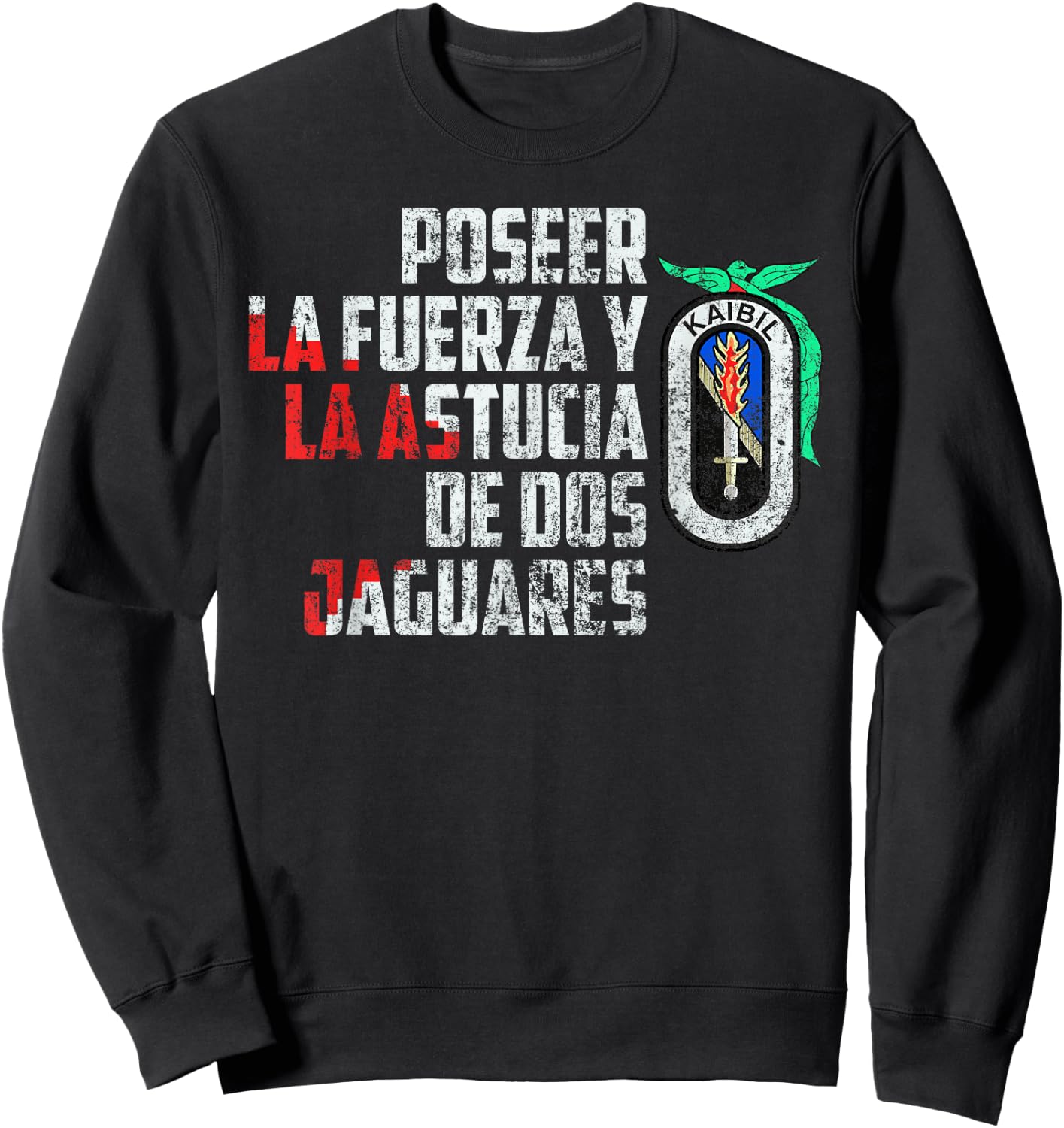 Kaibil Kaibiles Guatemala Special Force Fuerzas Especiales Sweatshirt - Sweatshirt | Black