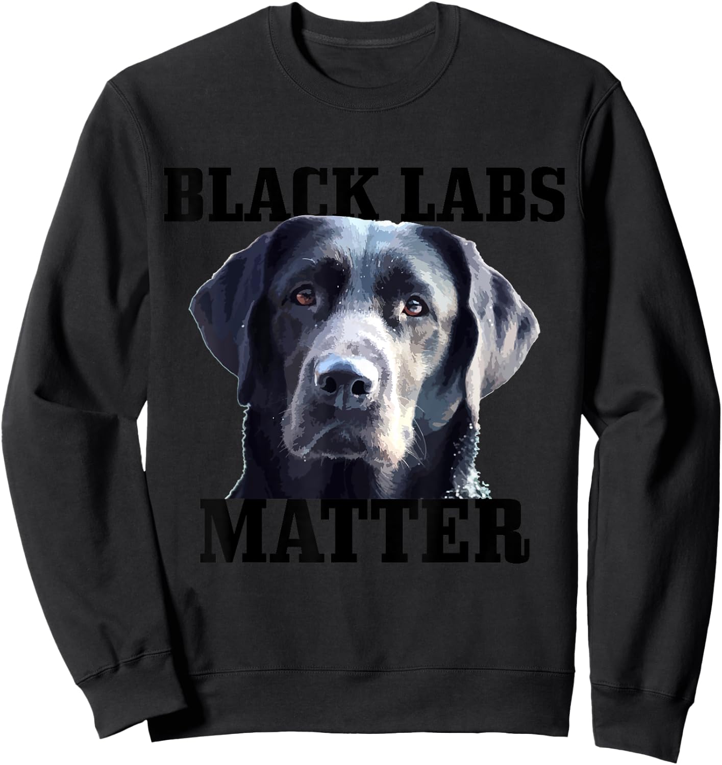 Black Labs Matter Labrador Retriever Mom Dad Dog Lover Funny Men Women Kids Sweatshirt - Sweatshirt | Black