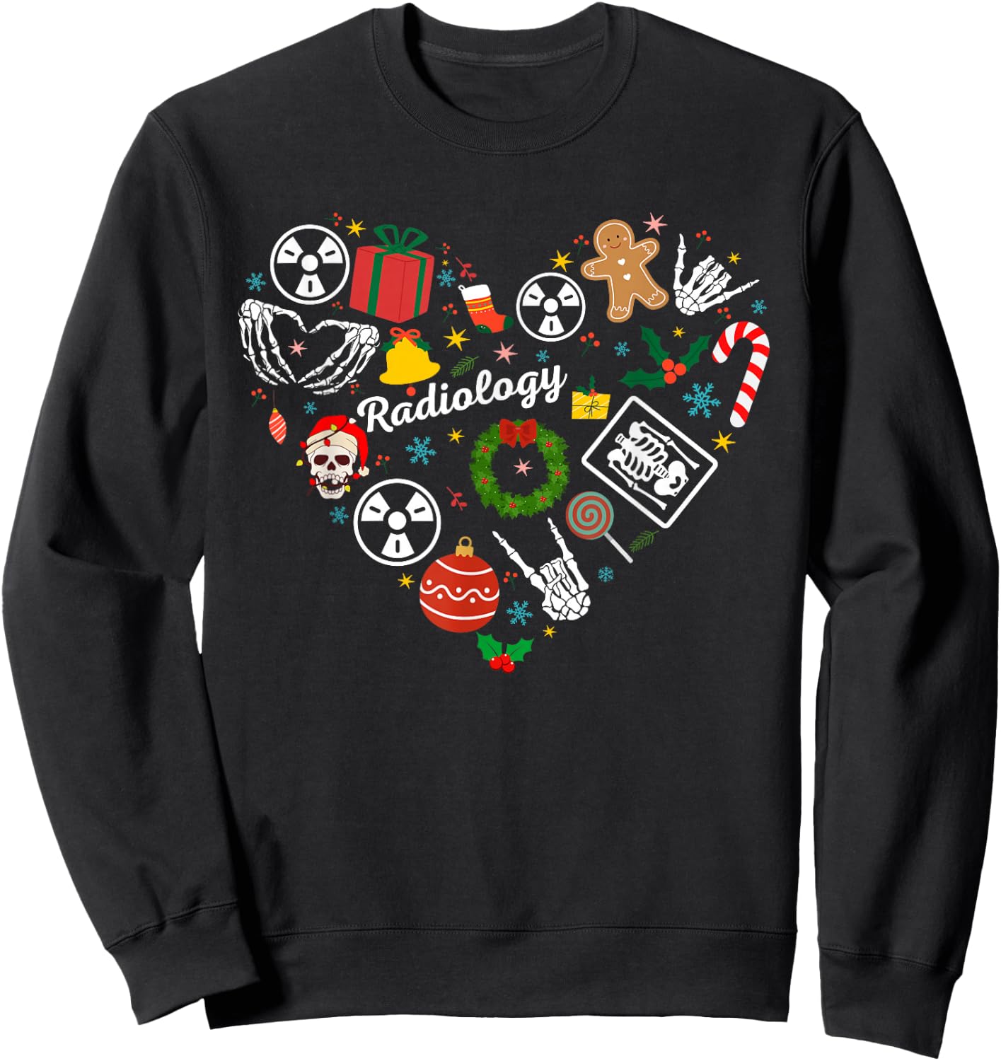Radiology Christmas Xray Radiologist Christmas Radiologic Sweatshirt - Sweatshirt | Black