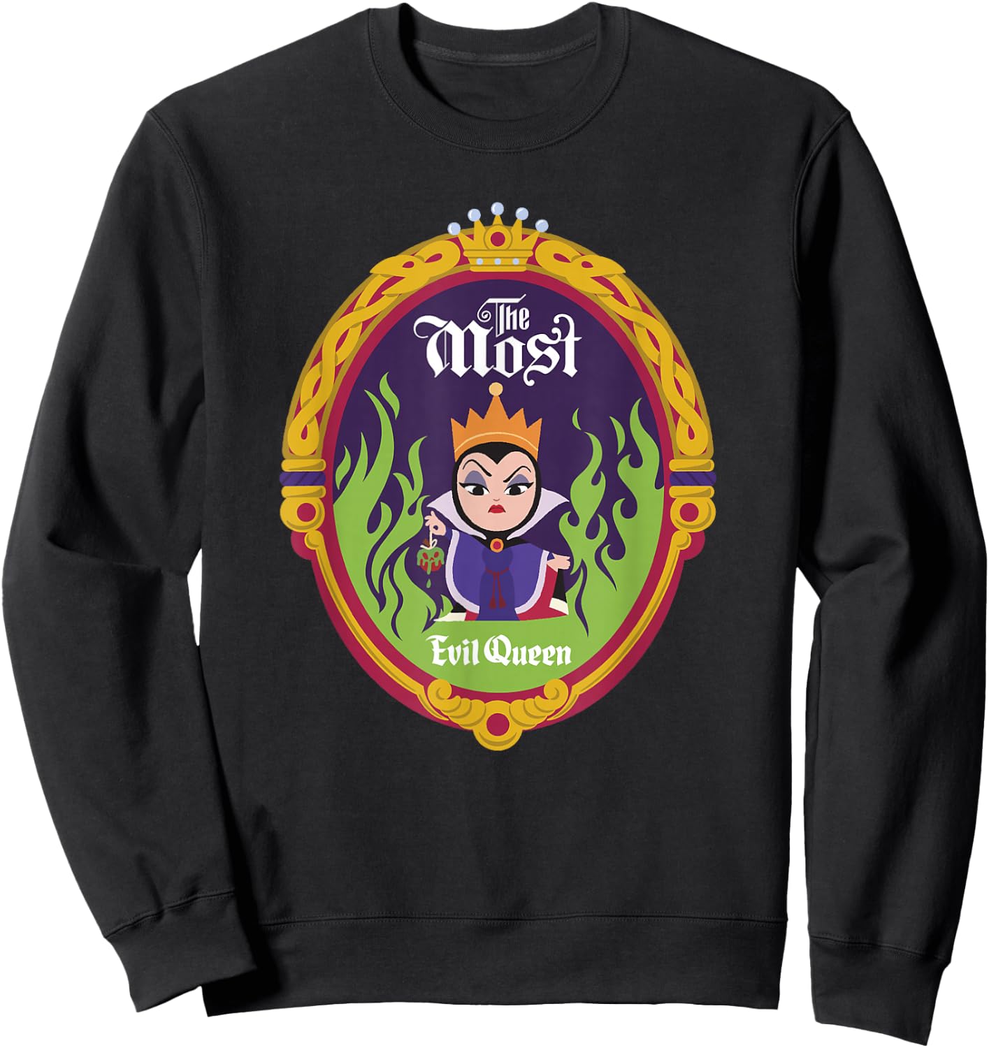 Disney Villains Kawaii The Most Evil Queen Chibi Sweatshirt - Sweatshirt | Black