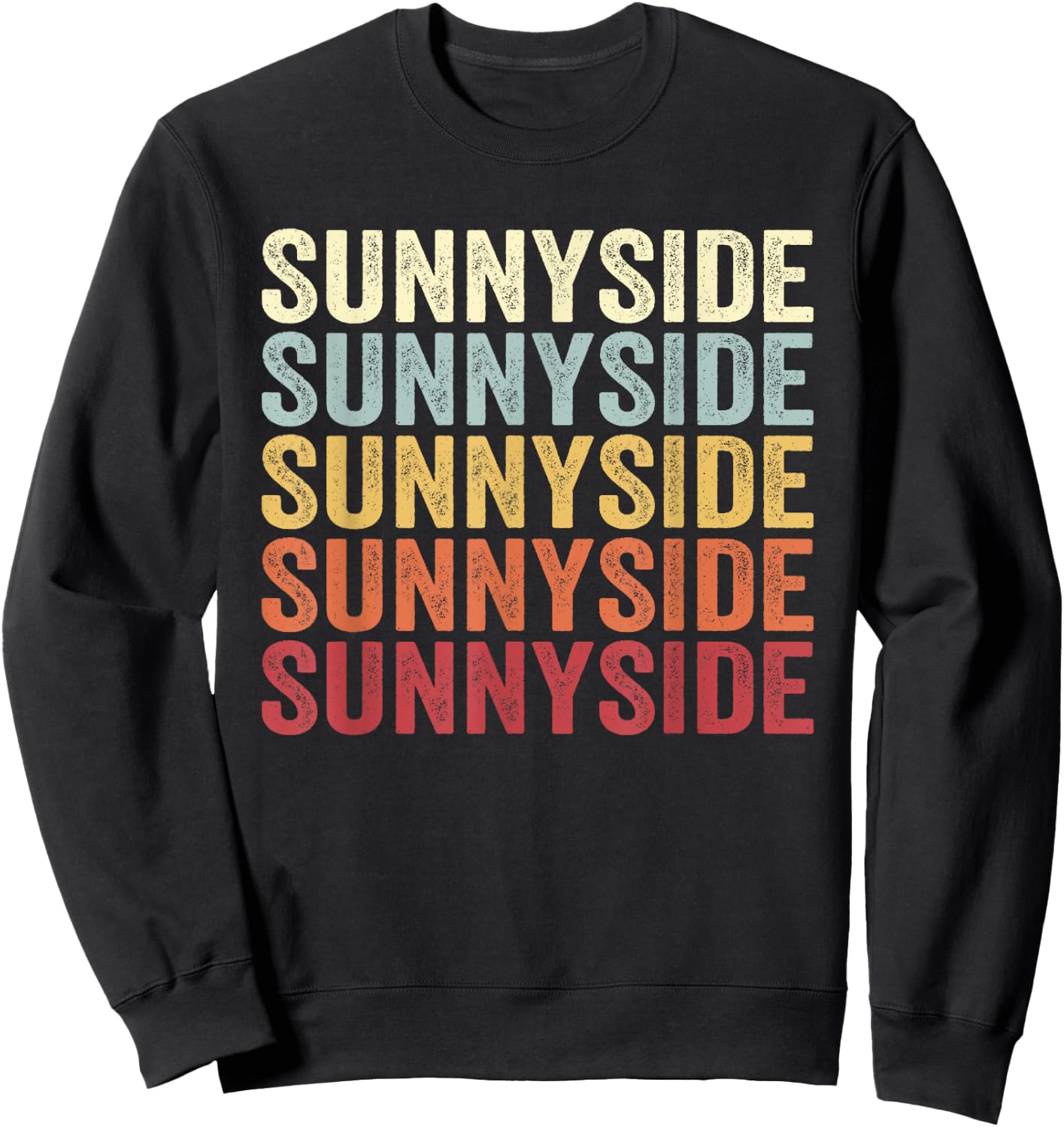 Sunnyside Washington Sunnyside WA Retro Vintage Text Sweatshirt - Sweatshirt | Black