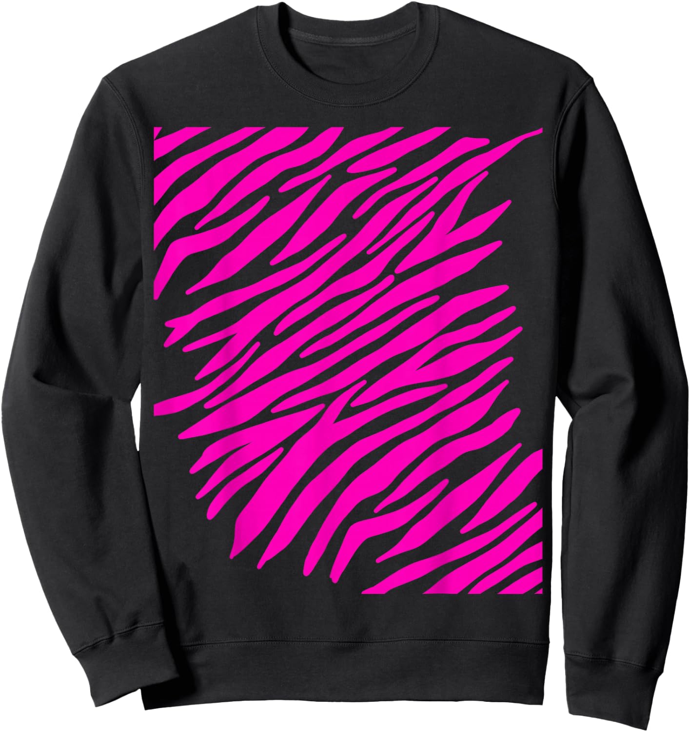 Trashy Y2K Room Decor McBling Aesthetic 2000s Animal Print Sweatshirt - Sweatshirt | Black